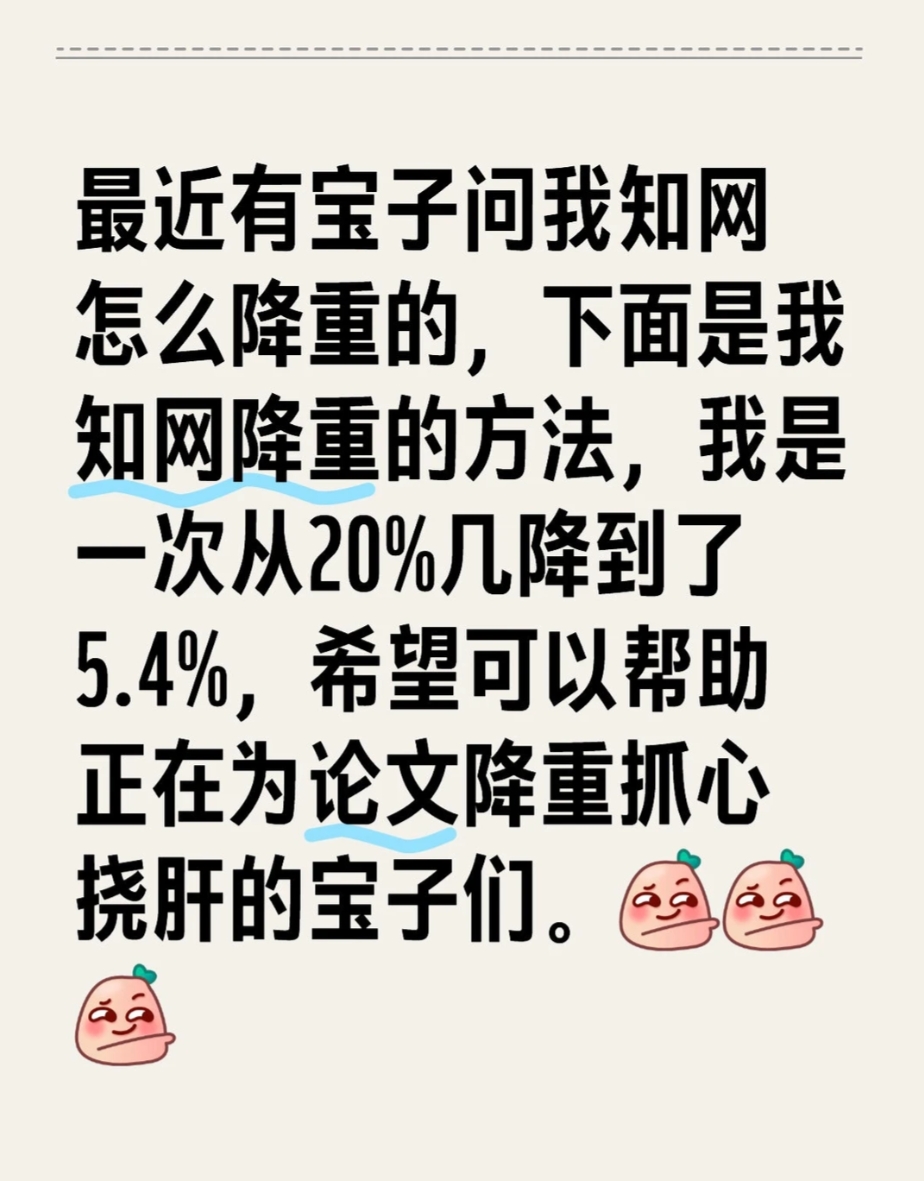 知网降重 降ai-第103期-小张改写